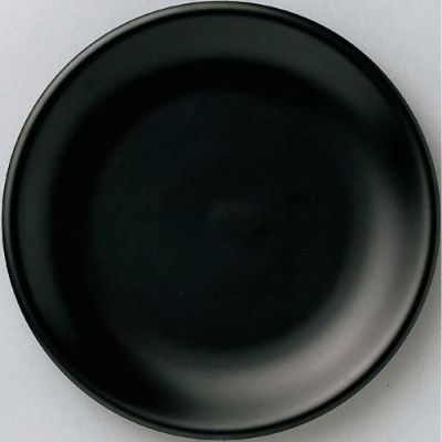 アジアン 19cm 皿 黒マット