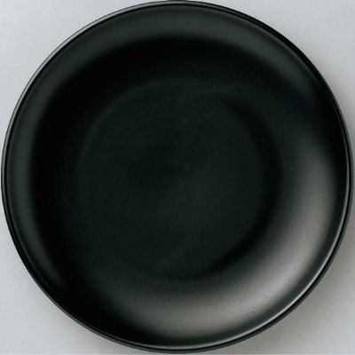 アジアン 25cm 皿 黒マット