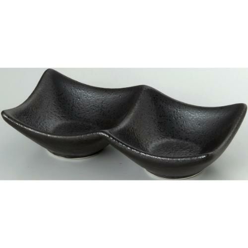 14cm 二連皿 黒耀/業務用
