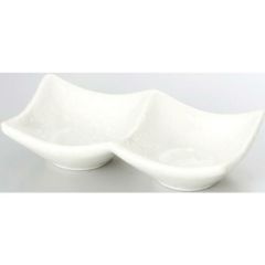 14cm 二連皿 粉引/業務用