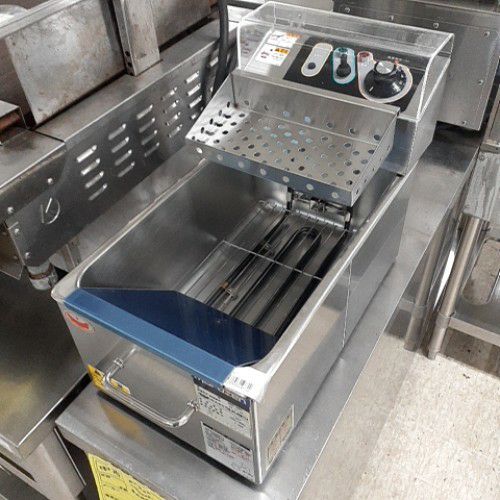 中古】卓上フライヤー マルゼン MEF-M8T 幅255×奥行475×高さ195 【送料