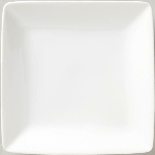 水明 白 21cm正角皿