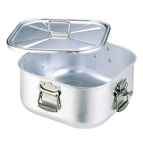 炊飯鍋 ガス用 角形 蓋付 アルミ 5.4L(3升炊) (業務用)