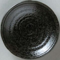 丸皿 鳴門 3.0寸皿黒耀10枚入  (業務用)/グループB