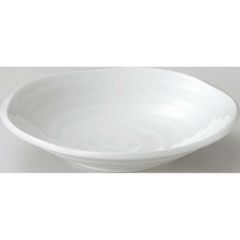 丸皿 鳴門白 8寸深皿10枚入/宴会大皿/業務用食器/新品/小物送料対象商品