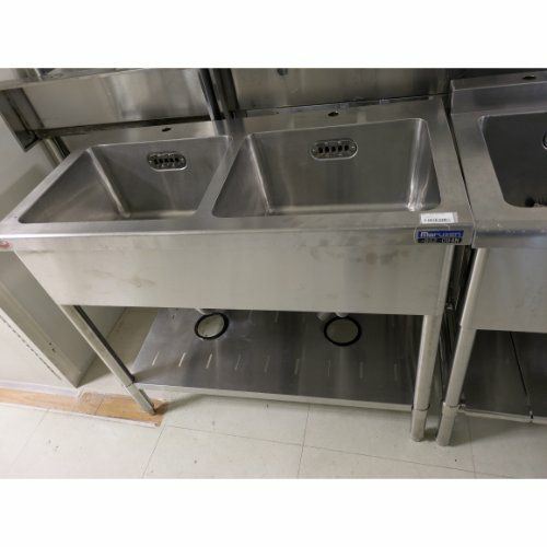 中古】二槽シンク 幅900×奥行450×高さ800 【送料別途見積】【業務用