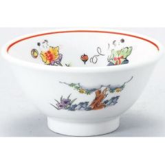 【汁碗 色絵唐子 3.6汁碗 10個入 】【業務用】 【グループB】【プロ用】