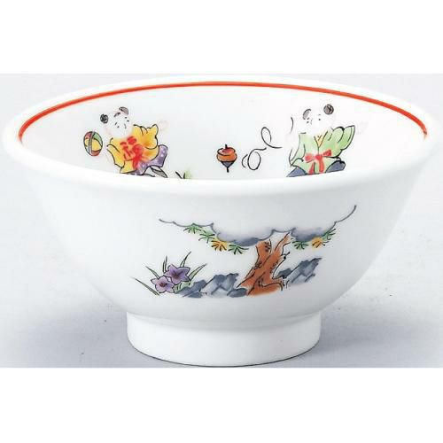 【汁碗 色絵唐子 3.6汁碗 10個入 】【業務用】 【グループB】【プロ用】