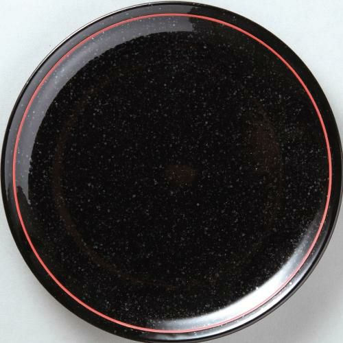 黒御影赤ライン 26cm皿