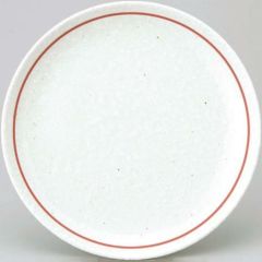 白鳳 粉引赤ライン 21cm皿