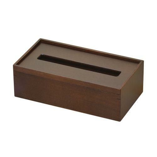 WM ティッシュボックス(トップスライド式) ブラウン 50292