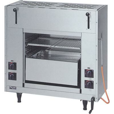 【マルゼン】ガス両面式焼物器 スピードグリラー 赤外線バーナー MGKW-083 幅845×奥行345×高さ850mm