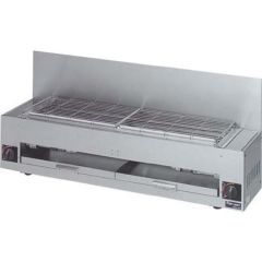 【マルゼン】ガス下火式焼物器 炭焼き 赤外線バーナータイプ 兼用型 MGKS-204 幅1100×奥行280×高さ258mm