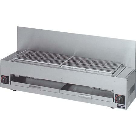 【マルゼン】ガス下火式焼物器 炭焼き 赤外線バーナータイプ 兼用型 MGKS-204 幅1100×奥行280×高さ258mm