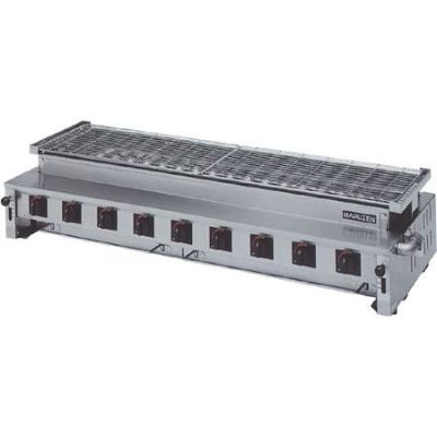 【マルゼン】ガス下火式焼物器 炭焼き 熱板タイプ 汎用型 MGK-318B 幅1390×奥行515×高さ315mm