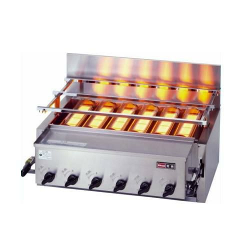 【業務用/新品】 リンナイ ガスグリラー 遠赤外線 下火式 新荒磯6号 1コック1バーナ RGA-406C 【送料無料】 幅780×奥行580×高さ305