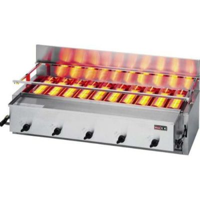 【業務用/新品】 リンナイ ガスグリラー 遠赤外線 下火式 新荒磯10号 1コック2バーナ RGA-410B 【送料無料】 幅1180×奥行580×高さ305