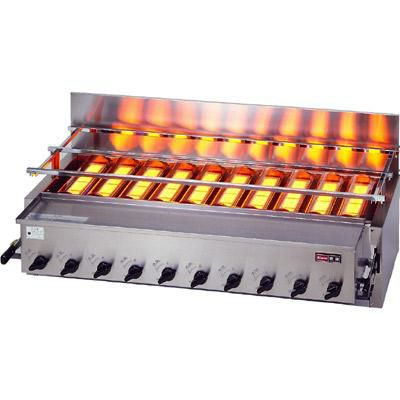 【業務用/新品】 リンナイ ガスグリラー 遠赤外線 下火式 新荒磯10号 1コック1バーナ RGA-410C 【送料無料】 幅1180×奥行580×高さ305