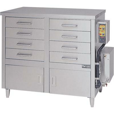 【マルゼン】蒸器 電気式 ドロワータイプ 2槽式 引出し8個 MUDE-24 幅1330×奥行710×高さ1090