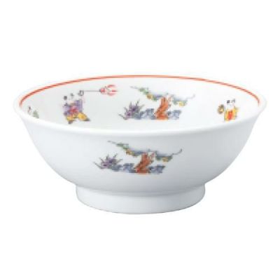 色絵唐子 反高台6.5丼 /グループB