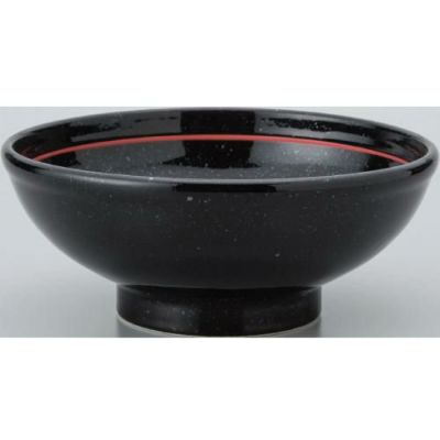 【玄 黒御影赤ライン 玉高台6.8丼 10個入  】/業務用/新品