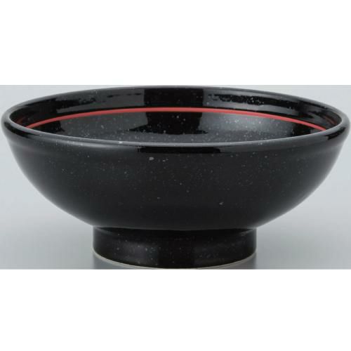 【玄 黒御影赤ライン 玉高台6.8丼 10個入  】/業務用/新品
