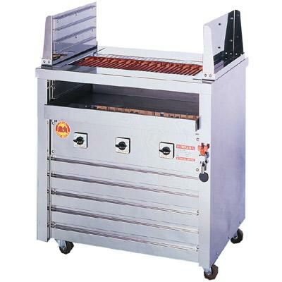 ヒゴグリラー 二刀流 床置式グリラー 三相200V 3H-212Y 幅810×奥行550×高さ850mm