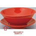 赤中華 22cm丼受皿赤 赤