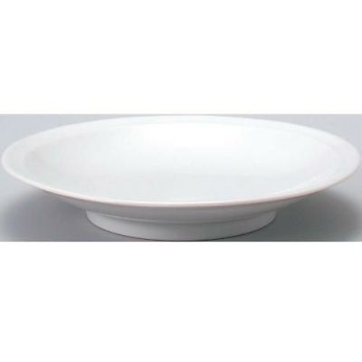 白中華 リム高台7寸皿