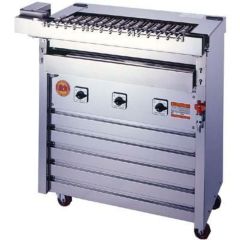 【業務用/新品】 ヒゴグリラー 回転串焼 床置式グリラー 三相200V　3K-009X 幅880×奥行530×高さ950mm 【送料無料】