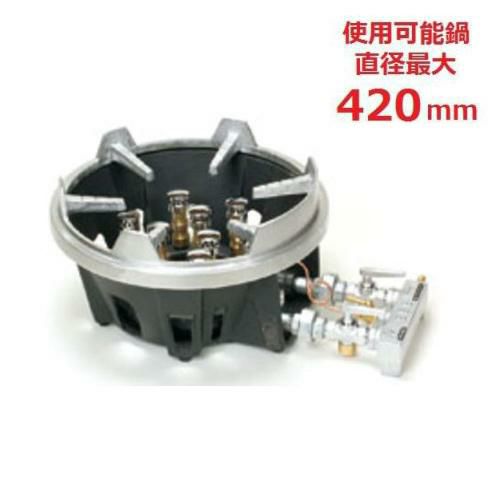 【業務用/新品】 タチバナ製作所 TGスーパーバーナー 鋳物コンロ 15000kcal/h　TG-9ST 【送料無料】 全長490×直径360×高さ220