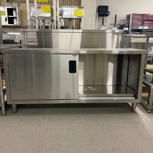 中古】調理台 BGなし 幅1530×奥行450×高さ740 【送料別途見積】【業務