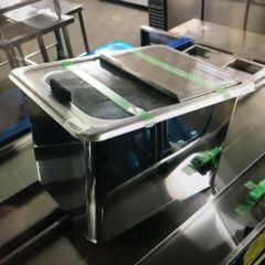 BW-T076 【マルゼン】作業台 調理台三方枠 バックガードあり 幅750