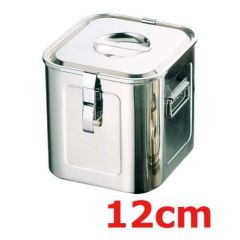 UK 18-8 パッキンフック付 角型キッチンポット 12- 手無