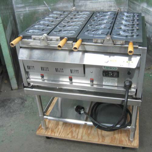 T7766☆美品☆タニコー☆電気式三連たい焼き機☆TY-3☆業務用☆厨房機器 T7766☆美品☆タニコー☆電気式三連たい焼き機☆TY-