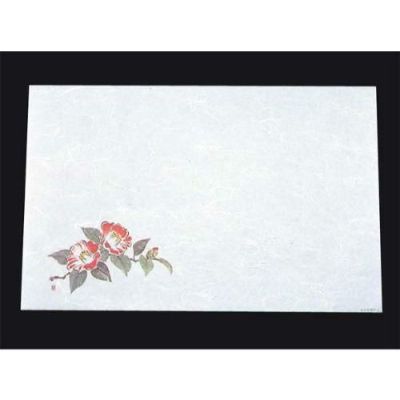 尺三 懐石まっと 抗菌遠赤和紙（100枚入） WS-2 椿 12月から2月 【同梱グループA】