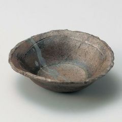 炭化ボタモチ6.0楕円鉢 18×16.5×5.5cm 029-208/業務用/新品/小物