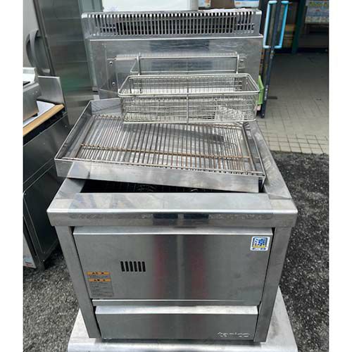 中古】卓上ガスフライヤー タニコー NB-TCFL-C4045G 幅450×奥行400×高