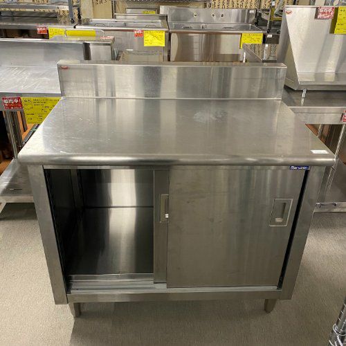 中古】調理台 BGあり 幅1000×奥行650×高さ850 【送料別途見積】【業務