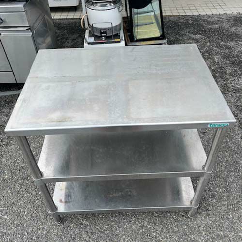 中古】作業台 中棚あり BGなし 幅845×奥行600×高さ800 【送料別途見積