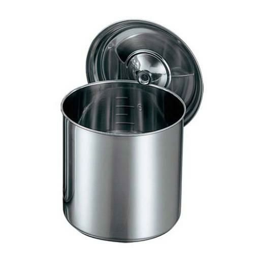 クローバー モリブデン 丸型キッチンポット 目盛付 8cm 手無