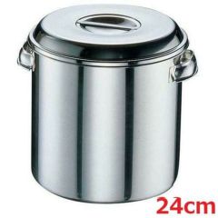 クローバー モリブデン 丸型キッチンポット 目盛付 24cm 手付