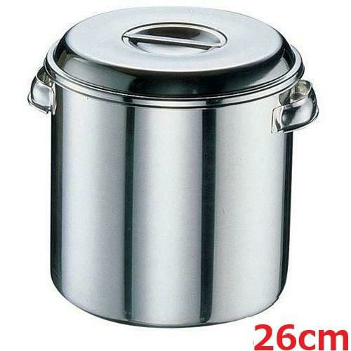 クローバー モリブデン 丸型キッチンポット 目盛付 26cm 手付 