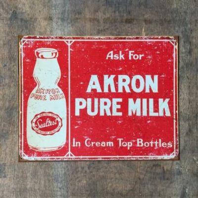 ブリキサイン 『Akron Pure Milk』