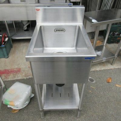 中古】一槽シンク BGあり マルゼン 幅450×奥行600×高さ830 【送料別途