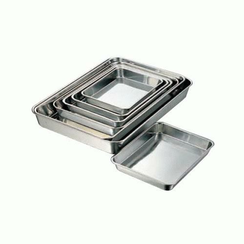 クローバー 18-8 浅型 角バット 6枚取