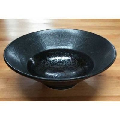 TB 黒ちぢれ釉 溜り輪二重8.0寸深鉢/5入