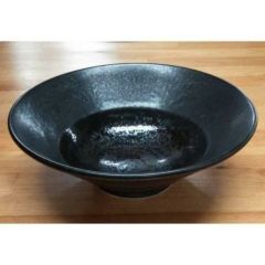 TB 黒ちぢれ釉 溜り輪二重8.0寸深鉢/5入