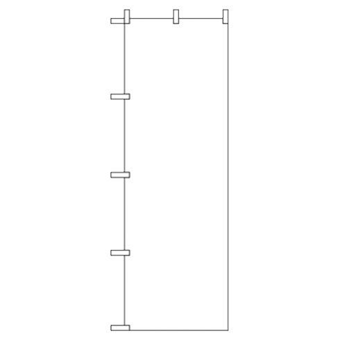 「白無地 L字縫製付」 のぼり【N】