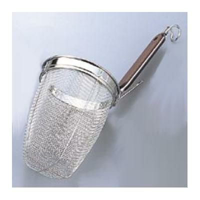 ピーコック 18-8 ローズ柄うどん揚 丸底 深型